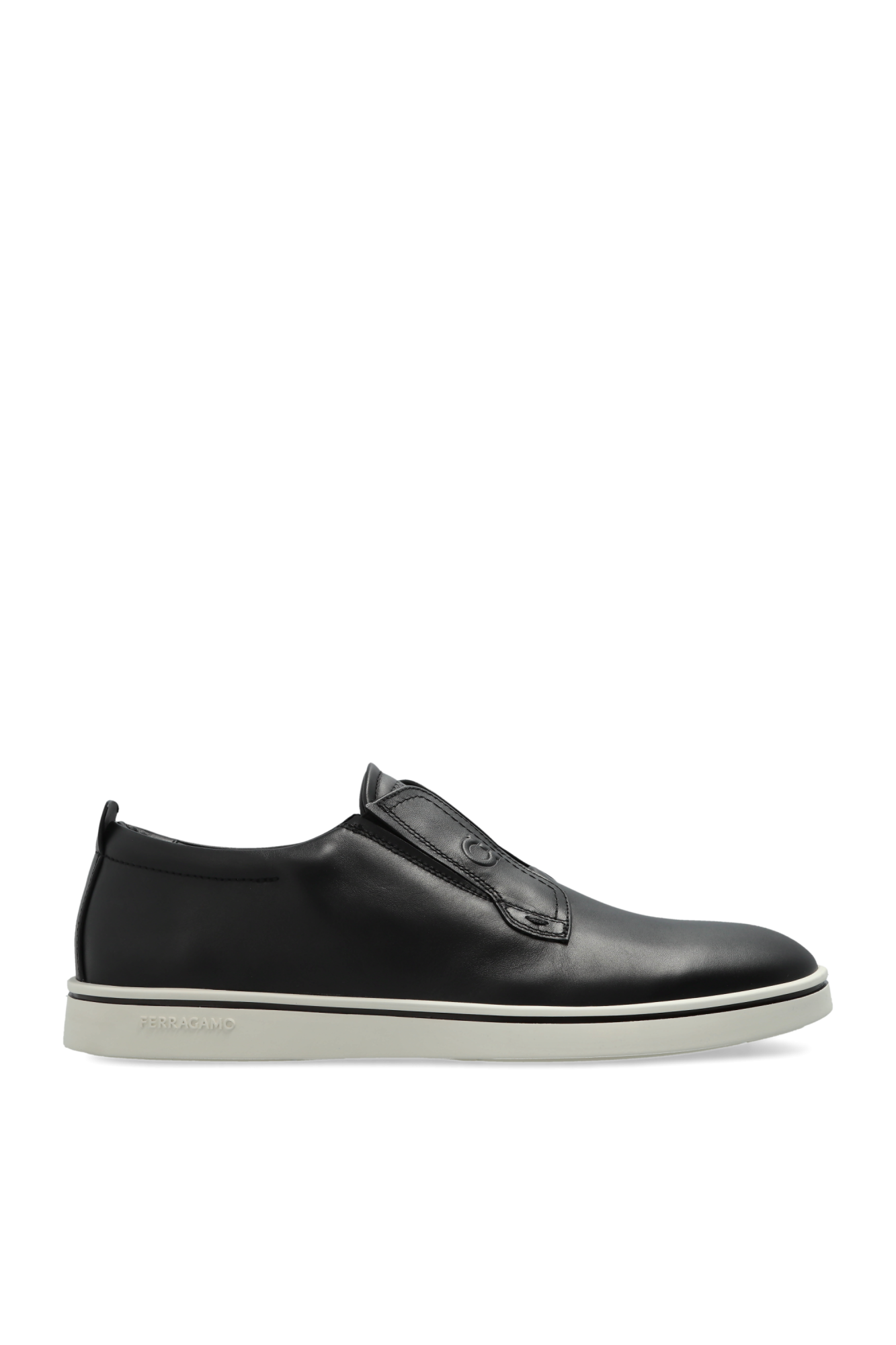スニーカー FERRAGAMO FW25 ALFIE (02A000 0787042) Ferragamo - Alfie Navy Suede Slip-On Sneaker | Mitchell Stores